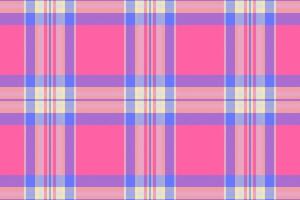 Us check seamless , mexican plaid texture pattern. Backdrop textile background fabric tartan in pink and blue colors. vector