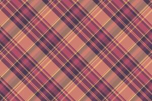 Tracery check background, paisley seamless pattern textile. Ceremony fabric tartan texture plaid in red and pink colors. vector