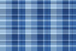Diverse background textile pattern, outside check seamless plaid. Calm tartan texture fabric in blue and light colors. vector
