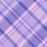 Aged seamless background, display check pattern fabric. Indoor tartan texture plaid textile in light and indigo colors. vector