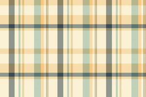 Color check plaid fabric, repeat tartan background. Geometric textile pattern seamless texture in papaya whip and pastel colors. vector
