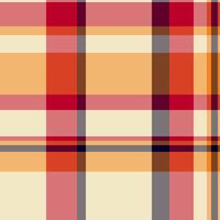 School plaid fabric textile, dreamy tartan seamless check. Patterned texture background pattern in red and orange colors. vector