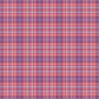 Furry check plaid texture, age seamless fabric background. Site tartan pattern textile in red and pink colors. vector
