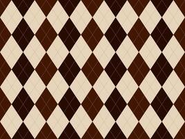 Elegant brown and beige argyle pattern. Classic diamond design, perfect for backgrounds, textiles, or website design. Sophisticated and timeless style. Evokes feelings of luxury and tradition. vector