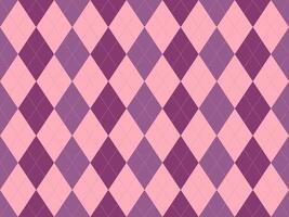 Elegant pink and purple argyle diamond pattern. Perfect for backgrounds, textile designs, or adding a touch of sophisticated style to your projects. vector