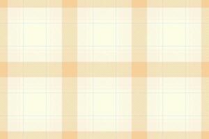 a plaid fabric with a white and tan background vector