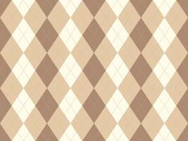 Elegant argyle pattern in soft beige and brown tones. Perfect for backgrounds, textures, or stylish design projects. Subtle, sophisticated, and versatile for various applications. vector