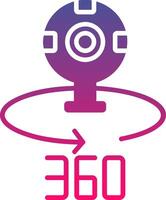 360 Camera Creative Icon Symbol Art Sign vector