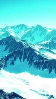 Scenic view on snowy Matterhorn peak in sunny day with blue sky video