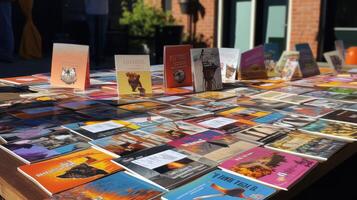 community flyers on table photo