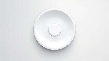 minimalistic white web button photo
