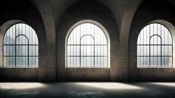 arched polished concrete background photo