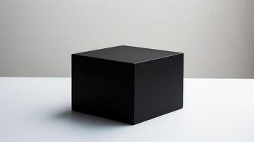 sleek square black box photo