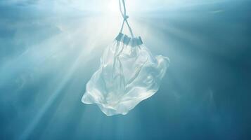 translucent plastic bag background photo