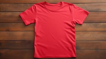 canvas red tshirt mockup photo