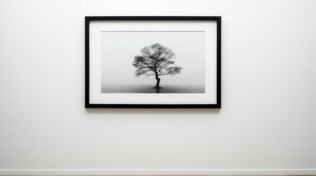 simple black matted frame photo