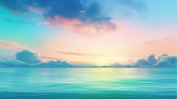 sky blue to green gradient photo