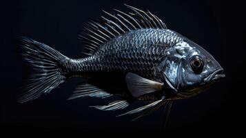 reflecting black fish photo