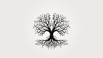 nature tree with roots illustration photo