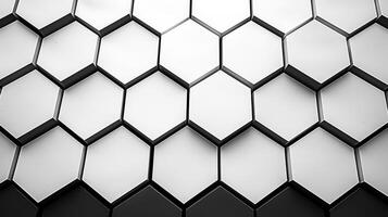 design hexagon background black and white photo