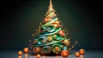 branches swirly christmas tree photo