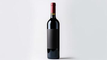 elegant bottle of wine isolated photo