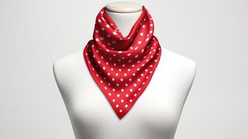 dots red bandana pattern photo
