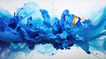paint explosion blue photo