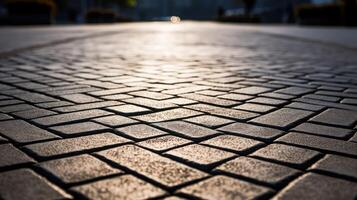 interlocking pavement road photo