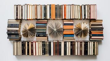 notes flat lay books photo
