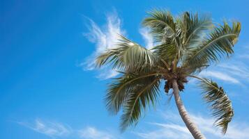 sky palm trees blowing photo