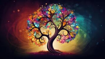 branches swirl tree graphic photo