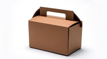 small cardboard box with handle photo