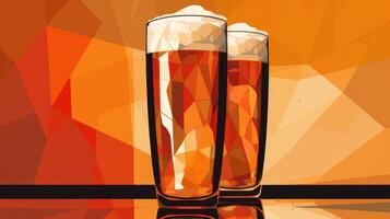 geometric beer pint illustration photo