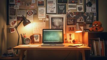 study back to school desk photo