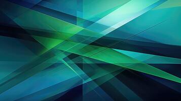 geometric abstract green and blue background photo