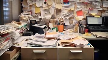 overflow office junk photo