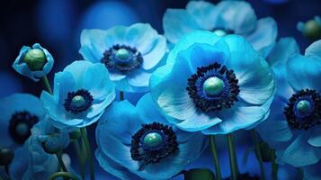 bouquet blue and green flowers photo