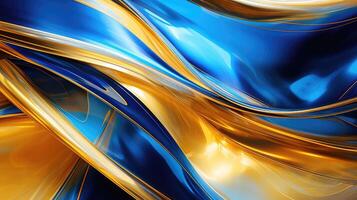 shimmer blue gold abstract photo
