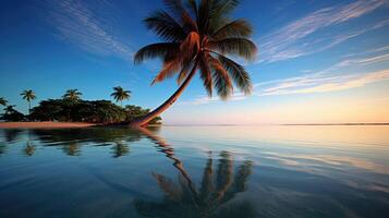 tranquility palm tree ocean photo