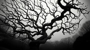 otherworldly creepy tree branches photo