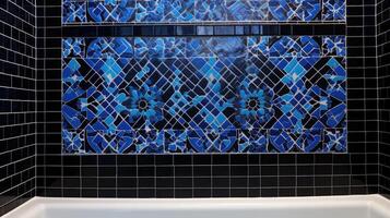 design black and blue pattern photo