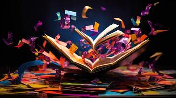 modern book on a table photo