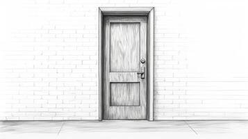 chalkboard line drawing door photo