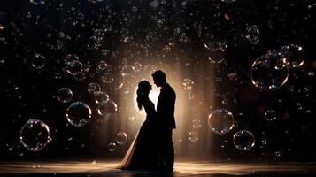 bliss happy couple plain background photo