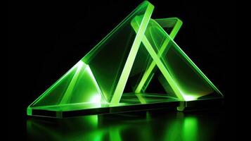 geometric neon green abstract photo