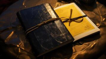 journal gold and royal background photo