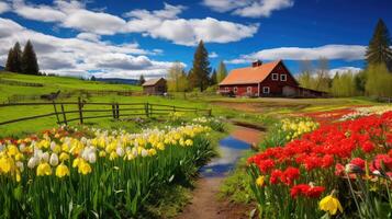fields farm spring photo