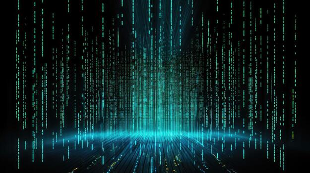 code data falling photo