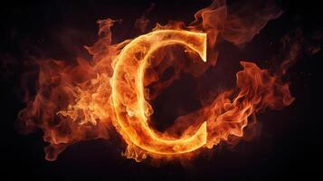 flames fire alphabet photo